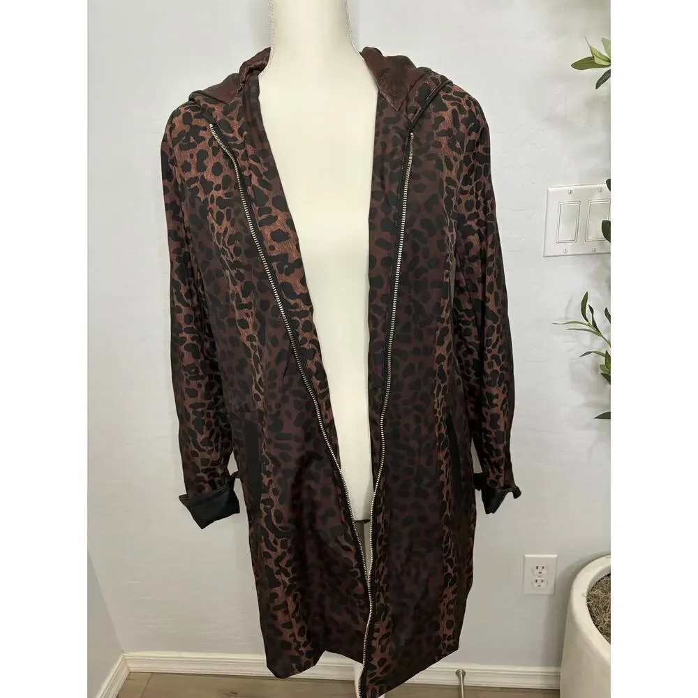 Leopard Print Rain Coat by Dennis Basso - Picture 2 of 10